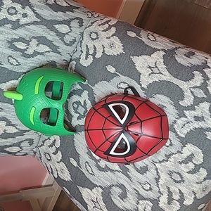 Face masks spiderman and gecko